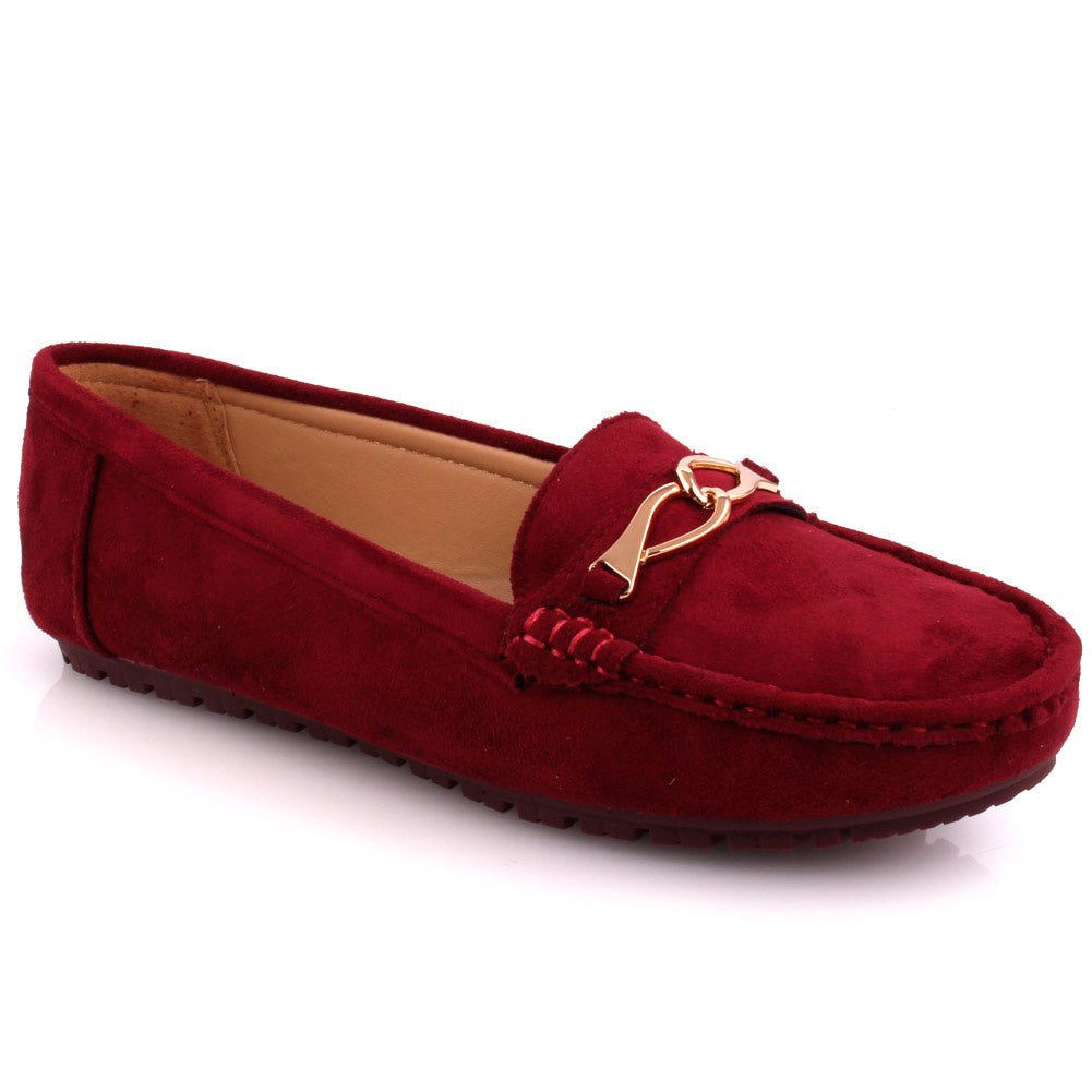 Women ‘Onyx’ Metal Link Flat Moccasins
