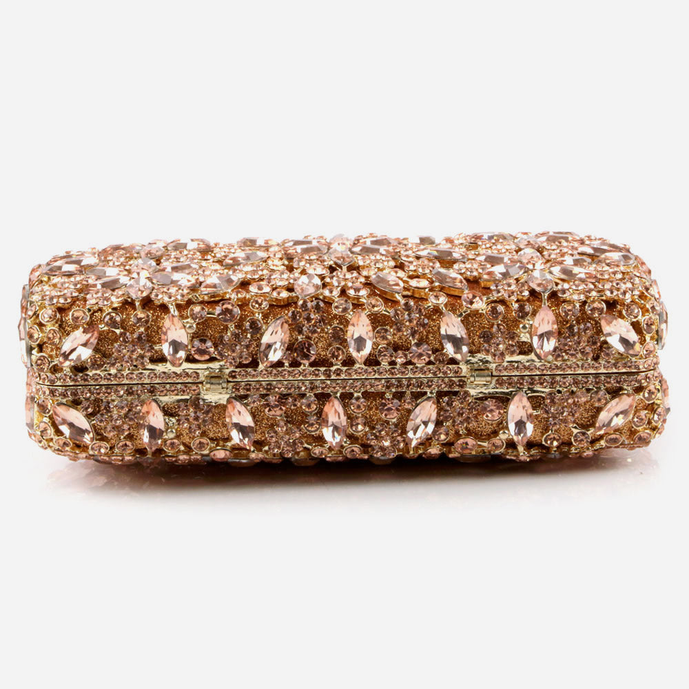 Shalimar Womens Ladies Glamrous Shimmery Crystals Wedding Party Prom Evening Clutch Bridal Handbag Party Purse
