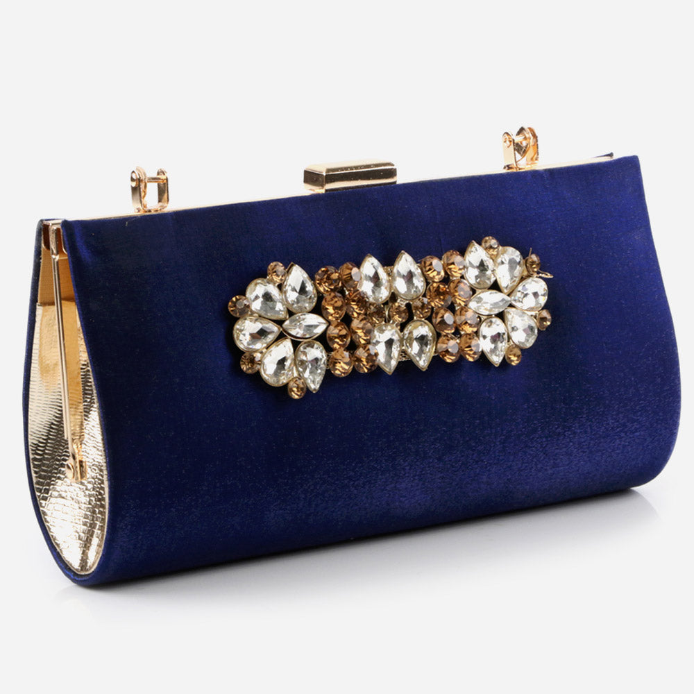 Ladies Evening Wedding Handbag Broach Detailing Metal Framing Push Lock Bag Birthday Gift for Her