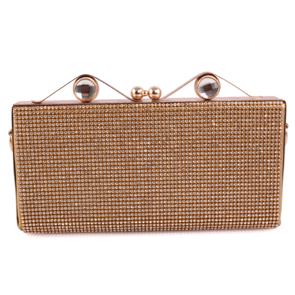 Womens ‘Mansi’ Crystal Adorned Bridal Clutch Bag