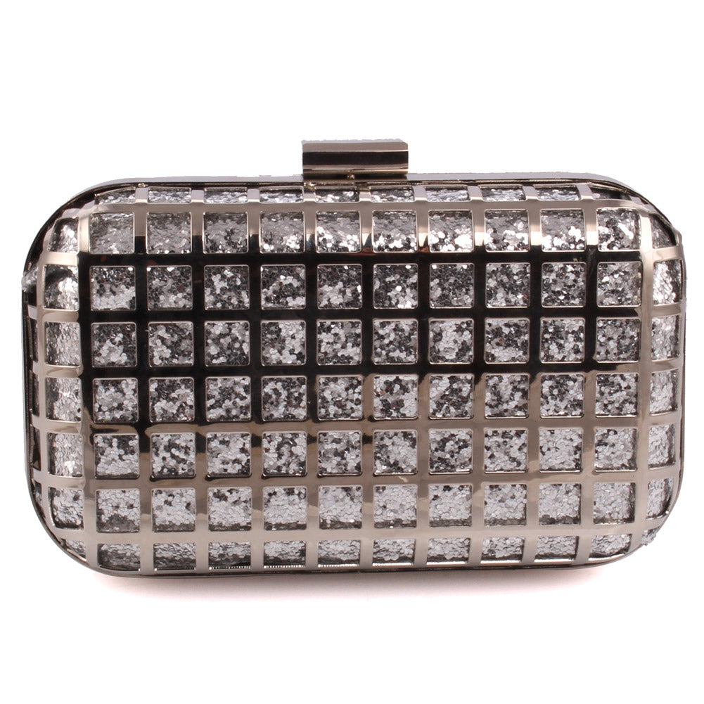 Women ‘Dews’ Crystal Embellished Box Clutch Bag
