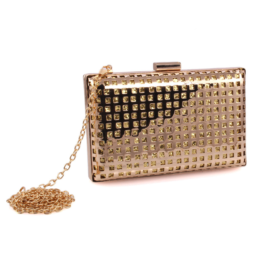 Women ’Cheara’ Crystal Embellished Box Clutch Bag