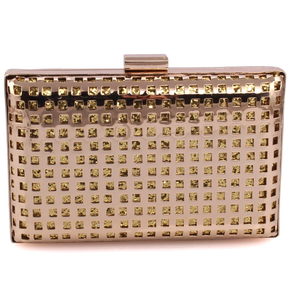Women ’Cheara’ Crystal Embellished Box Clutch Bag