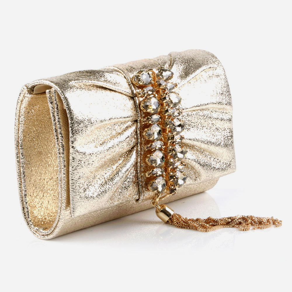 Ladies Shimmery Broach Detailing Evening Clutch Bag Wedding Handbag Prom Purse Party Bags Birthday Gifts for Her