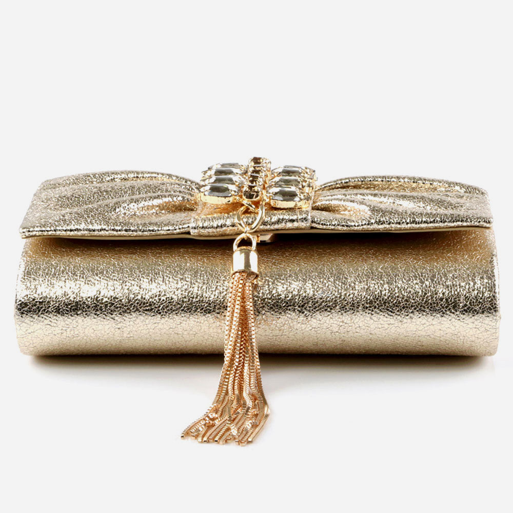 Ladies Shimmery Broach Detailing Evening Clutch Bag Wedding Handbag Prom Purse Party Bags Birthday Gifts for Her