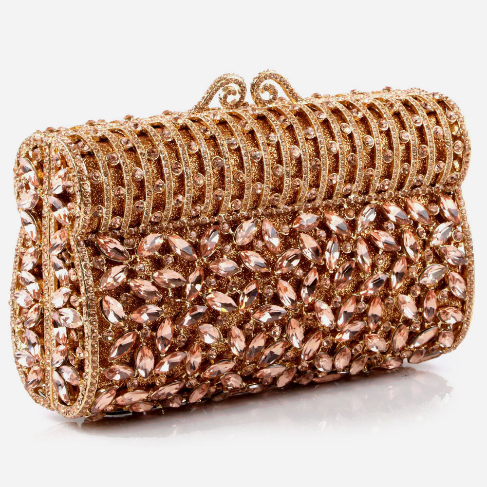 Shalimar Womens Ladies Crystals Diamantic High Fashion Wedding Party Prom Evening Clutch Bridal Handbag Party Purse