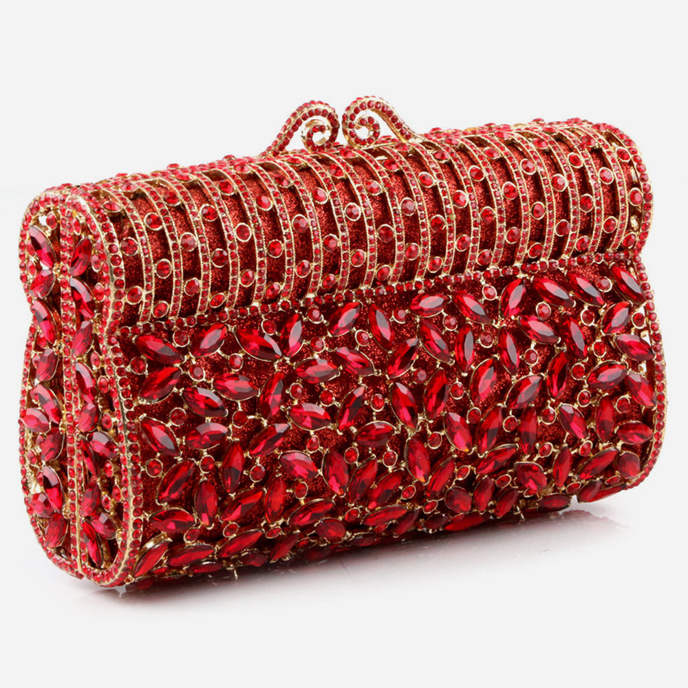 Shalimar Womens Ladies Crystals Diamantic High Fashion Wedding Party Prom Evening Clutch Bridal Handbag Party Purse