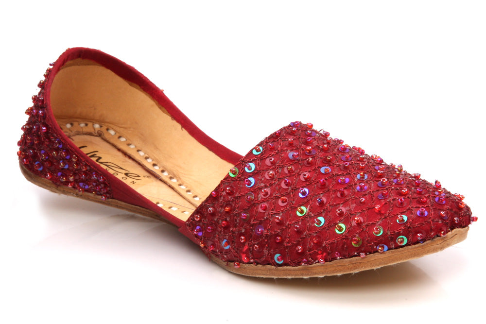 Kids 'Jina' Leather Indian Khussa Pumps