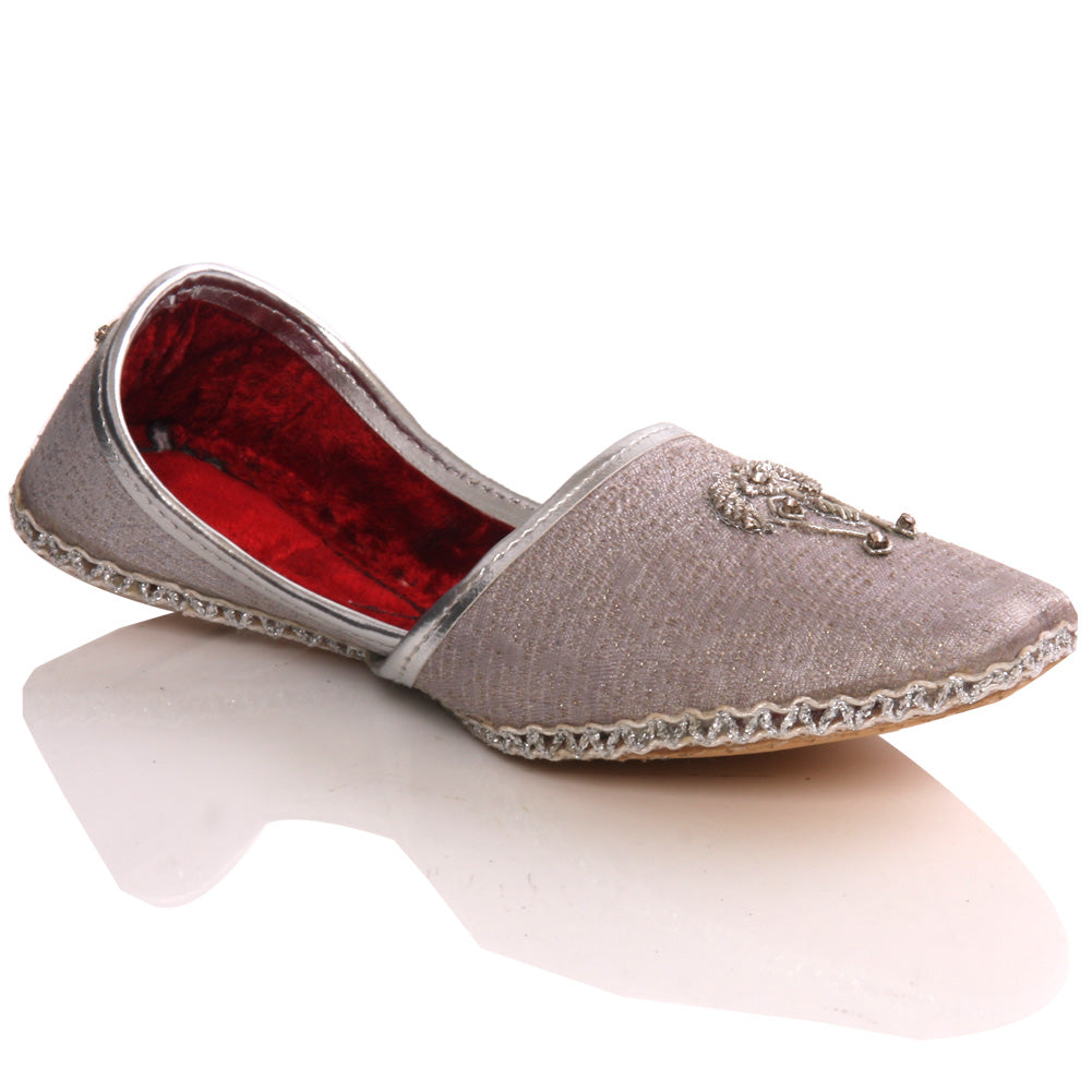 Boys ‘Arizin’ Leather Embroidered Indian Khussa Pumps Shoes