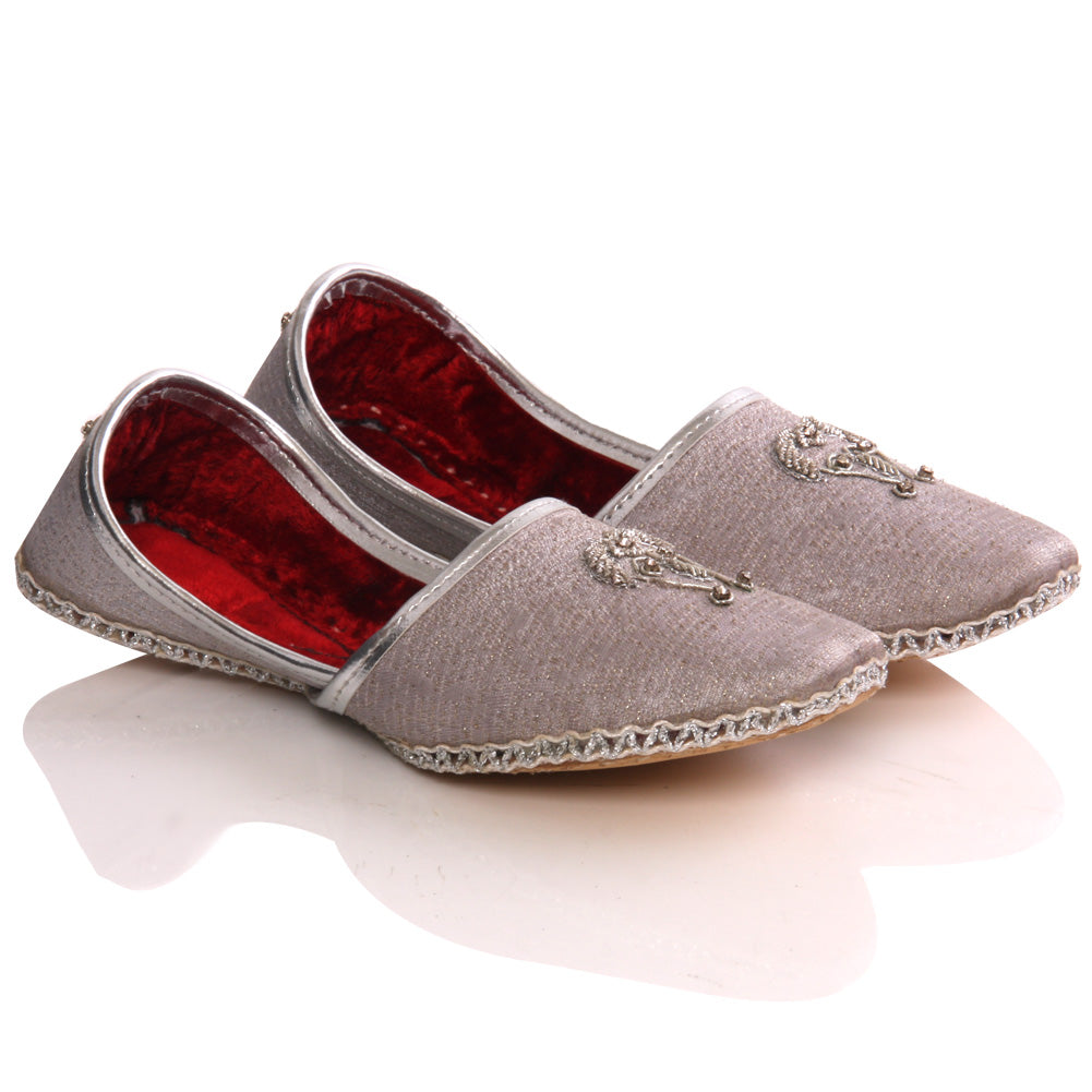 Boys ‘Arizin’ Leather Embroidered Indian Khussa Pumps Shoes