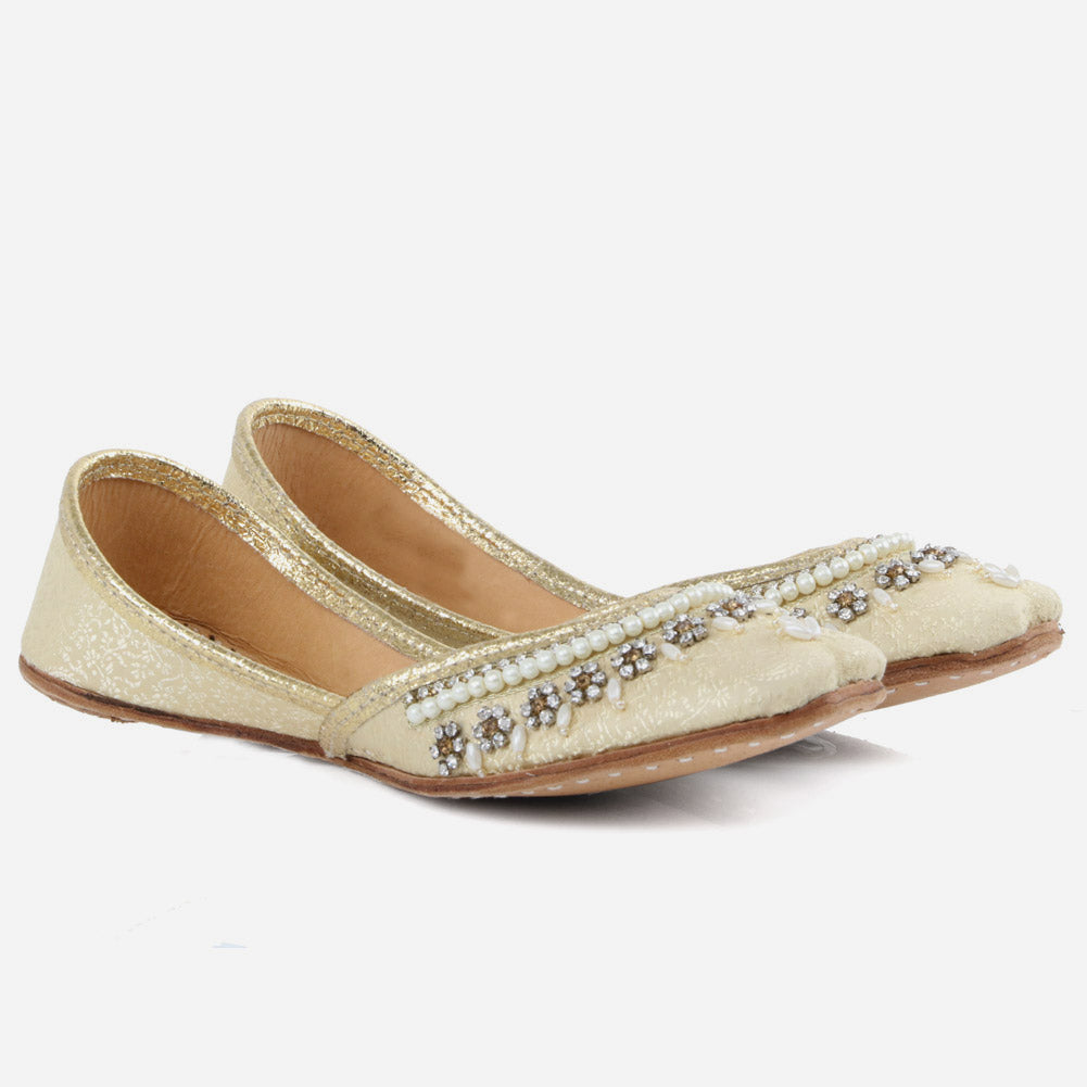 Kids Girls Embellished Traditional Indian Handmade Leather Khussa Jutti Mojari Children Pumps Shoes Size 11-5 UK Child