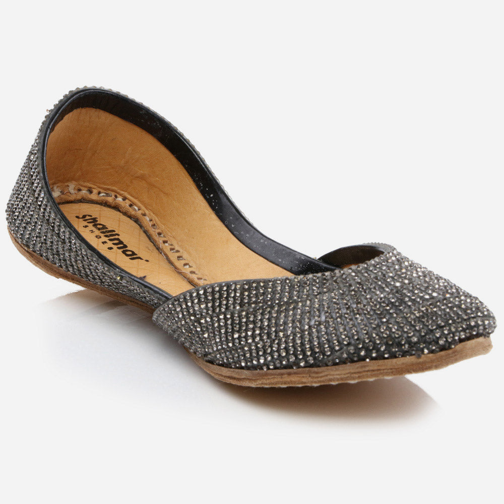 Kids Girls Fancy Stones Adorned Evening Wear Indian Handmade Shoes Leather Khussa Mojari Children Flat Slip-ons Sizes 11 UK – 5 UK