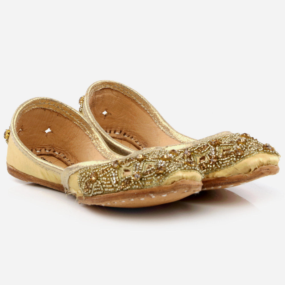 Shalimar Baby Infants Crystals Diamantes Traditional Indian Handmade Leather Khussa Jutti Mojari Children Pumps Shoes Size 1-13 UK Child