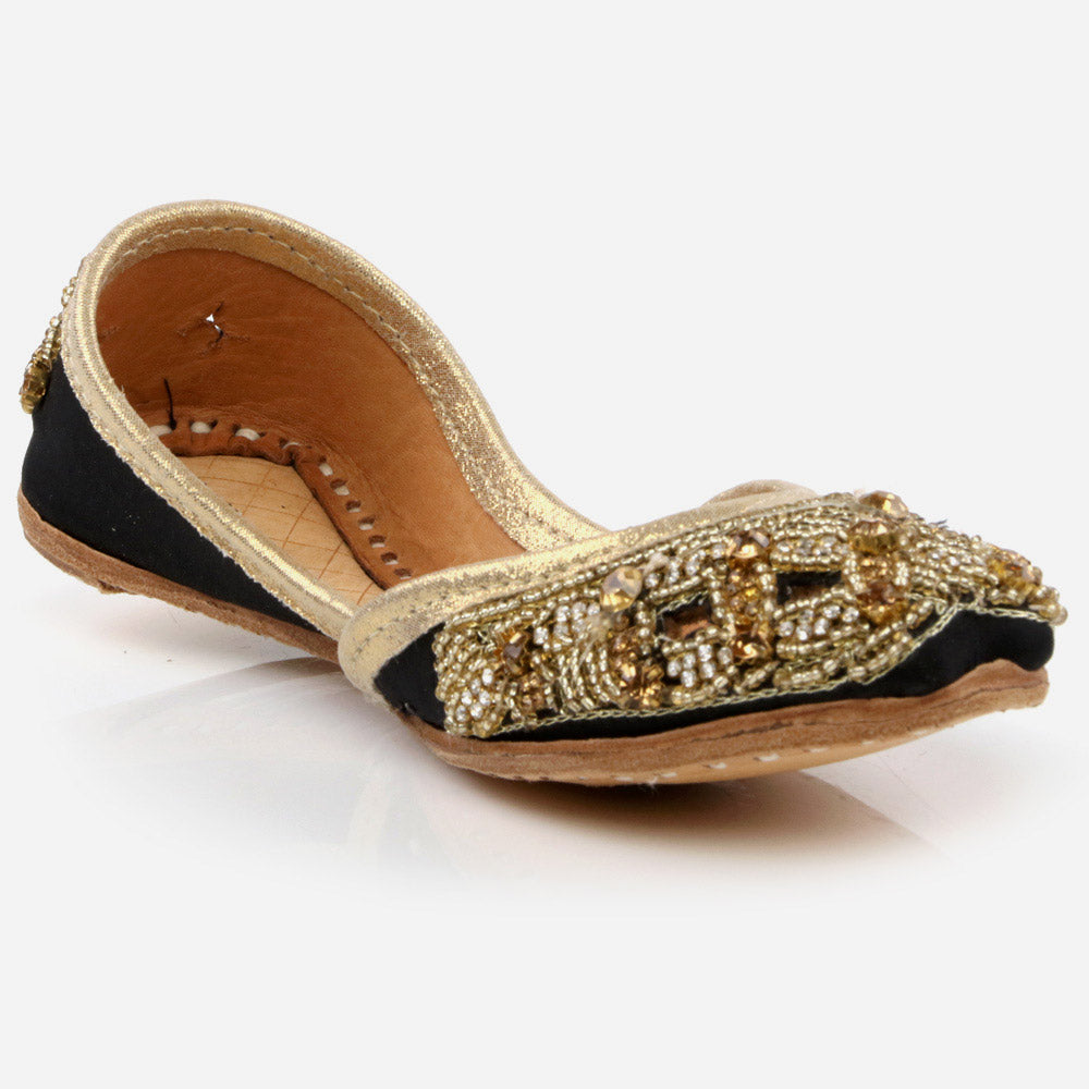 Shalimar Baby Infants Crystals Diamantes Traditional Indian Handmade Leather Khussa Jutti Mojari Children Pumps Shoes Size 1-13 UK Child