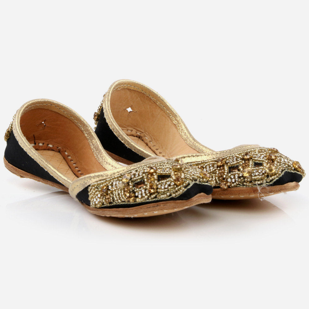 Shalimar Baby Infants Crystals Diamantes Traditional Indian Handmade Leather Khussa Jutti Mojari Children Pumps Shoes Size 1-13 UK Child