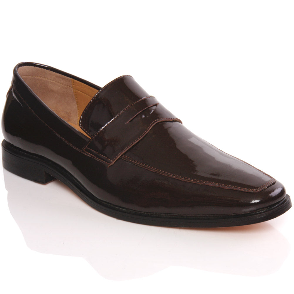 Mens 'Sev' Shiny Slipons Formal Office Shoes