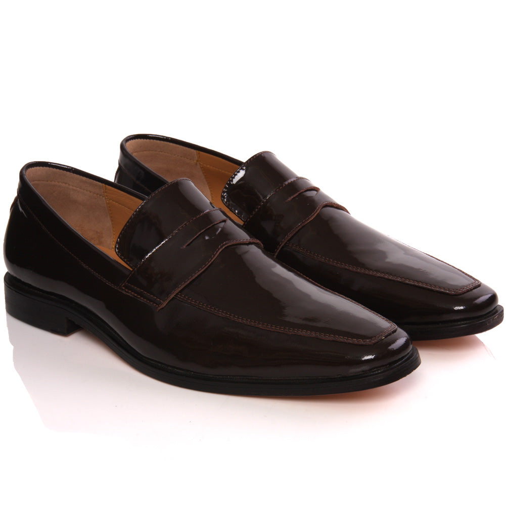 Mens 'Sev' Shiny Slipons Formal Office Shoes