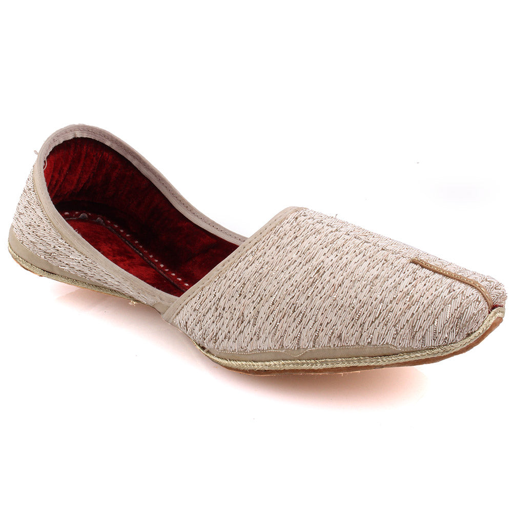 Mens 'Mesahq' Threadwork Leather Groom Khussa