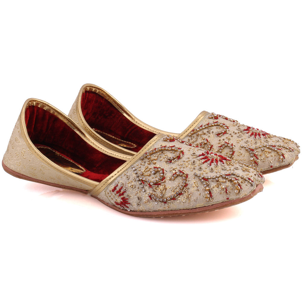 Men “DANE” Traditional Punjabi Embroidered Leather Khussa