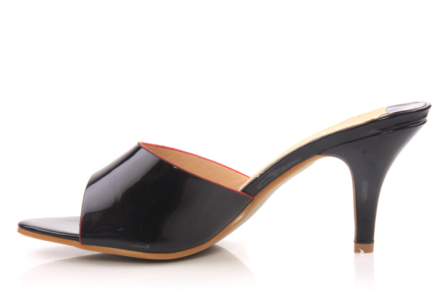 Womens 'Ciel' Simple Slip on Heel Sandals