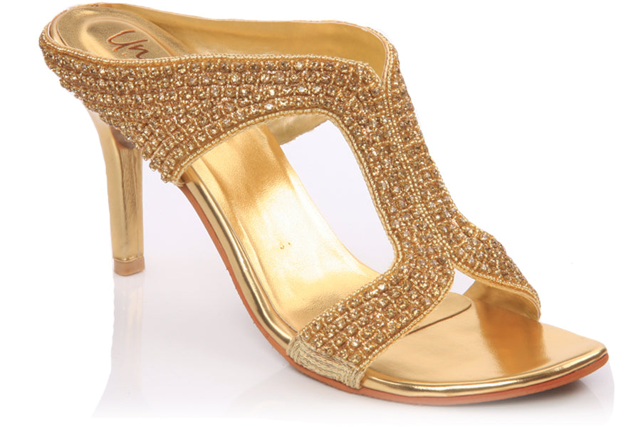 Rhinestone Open-toe Bridal Slip-0n