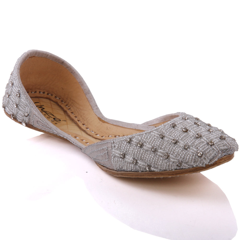 Ladies ‘Alina’ Formal Leather Indian Khussa Pumps
