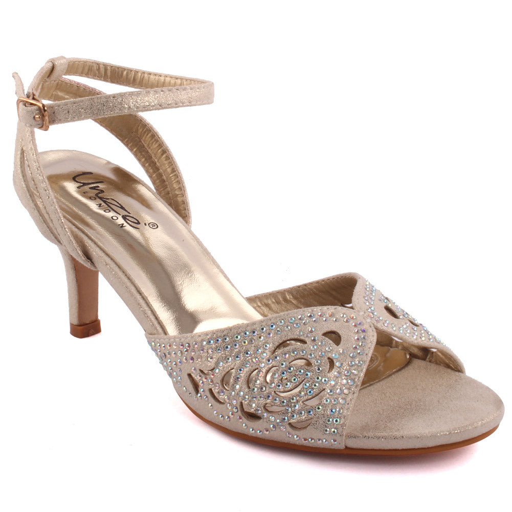 Women ‘Frawn’ Glittery Evening Heeled Sandals