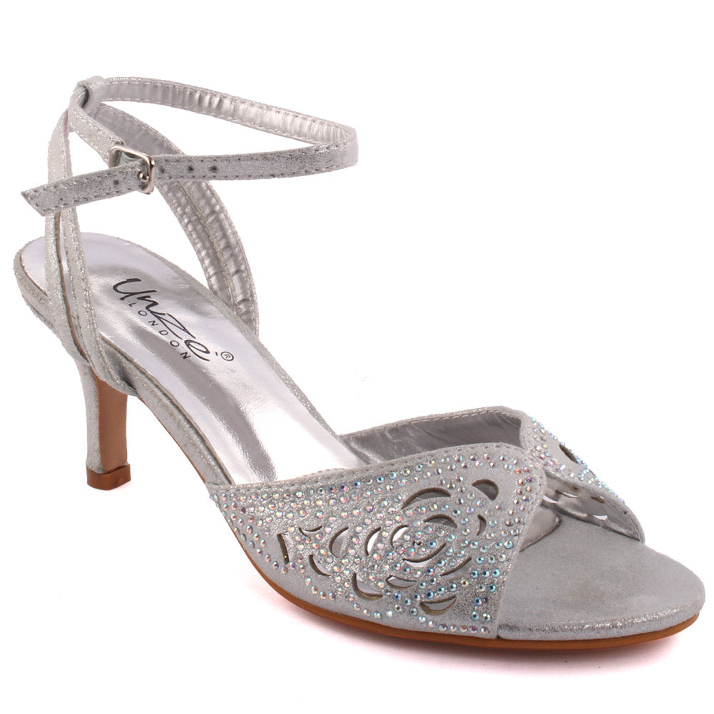 Women ‘Frawn’ Glittery Evening Heeled Sandals