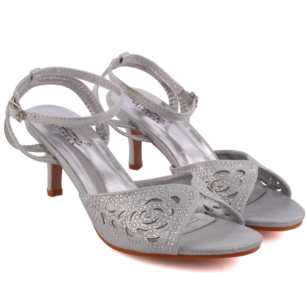Women ‘Frawn’ Glittery Evening Heeled Sandals