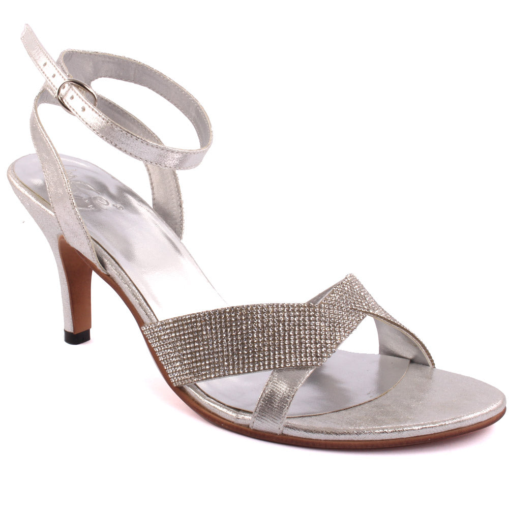 IMPULSE Crystal Embellished Evening Sandal