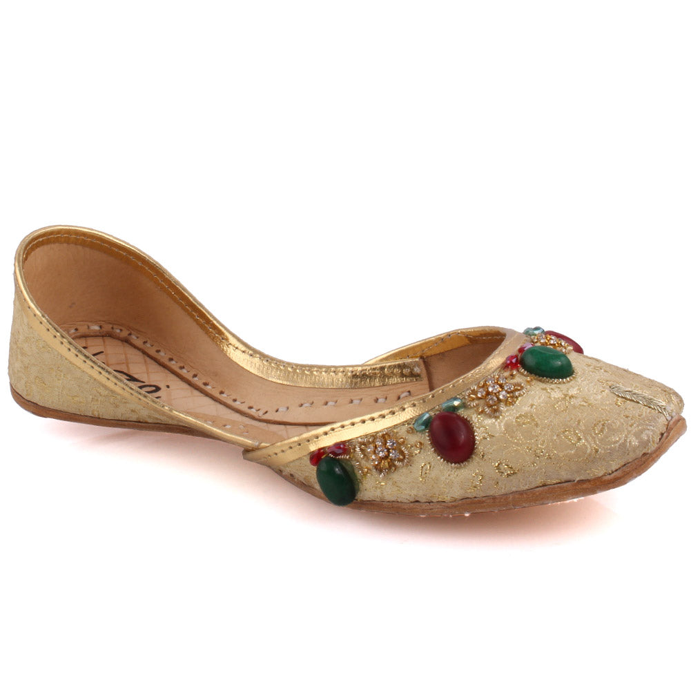 Women ‘Garnet’  Gemstone Khussa Slippers