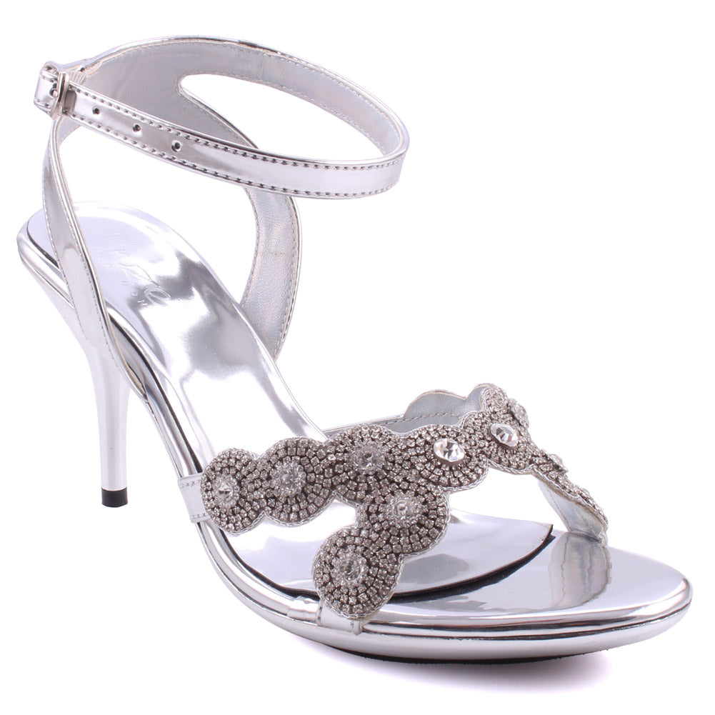 Women “Esme” Open Toe Ankle Strap Heel Sandals